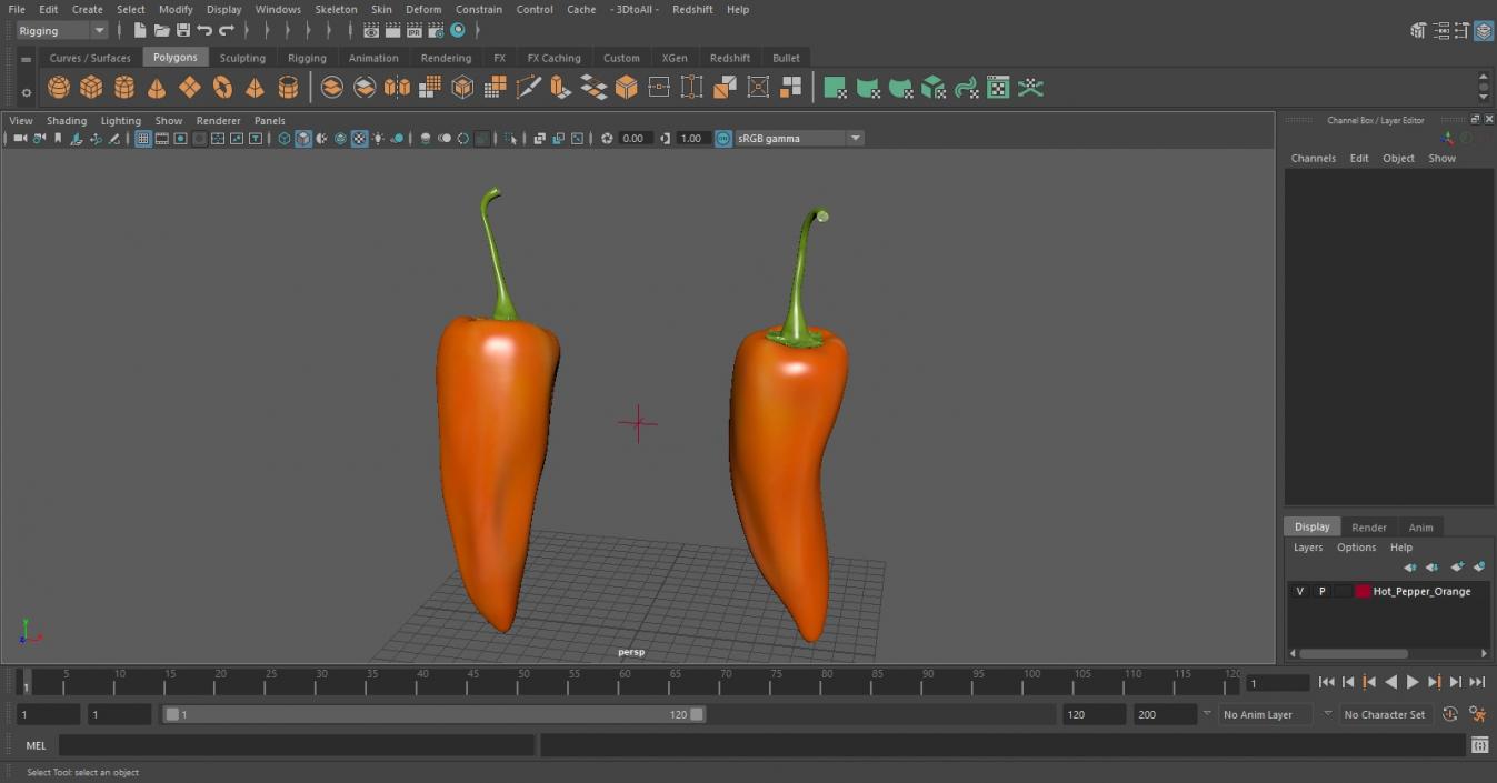 Hot Pepper Orange 3D