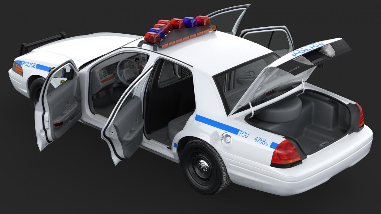 Generic Police Car NYPD Rigged 2 3D