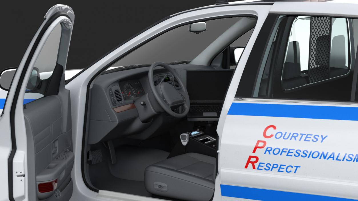 Generic Police Car NYPD Rigged 2 3D