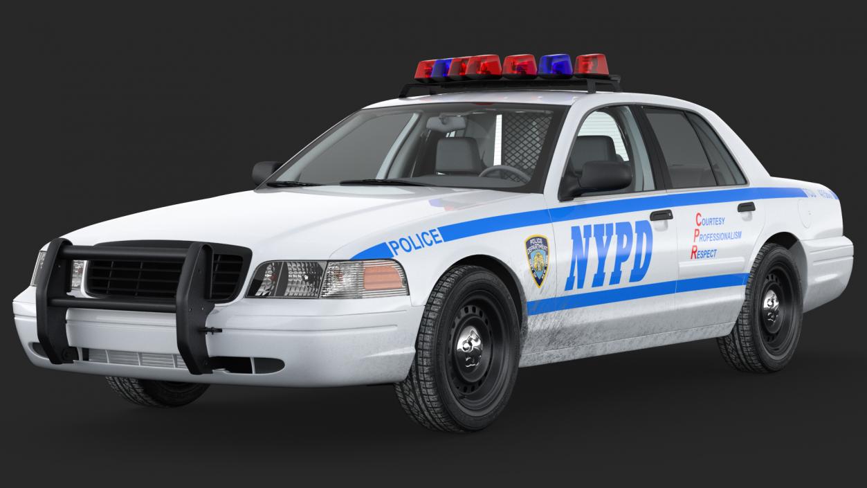 Generic Police Car NYPD Rigged 2 3D