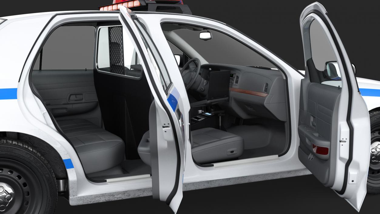 Generic Police Car NYPD Rigged 2 3D