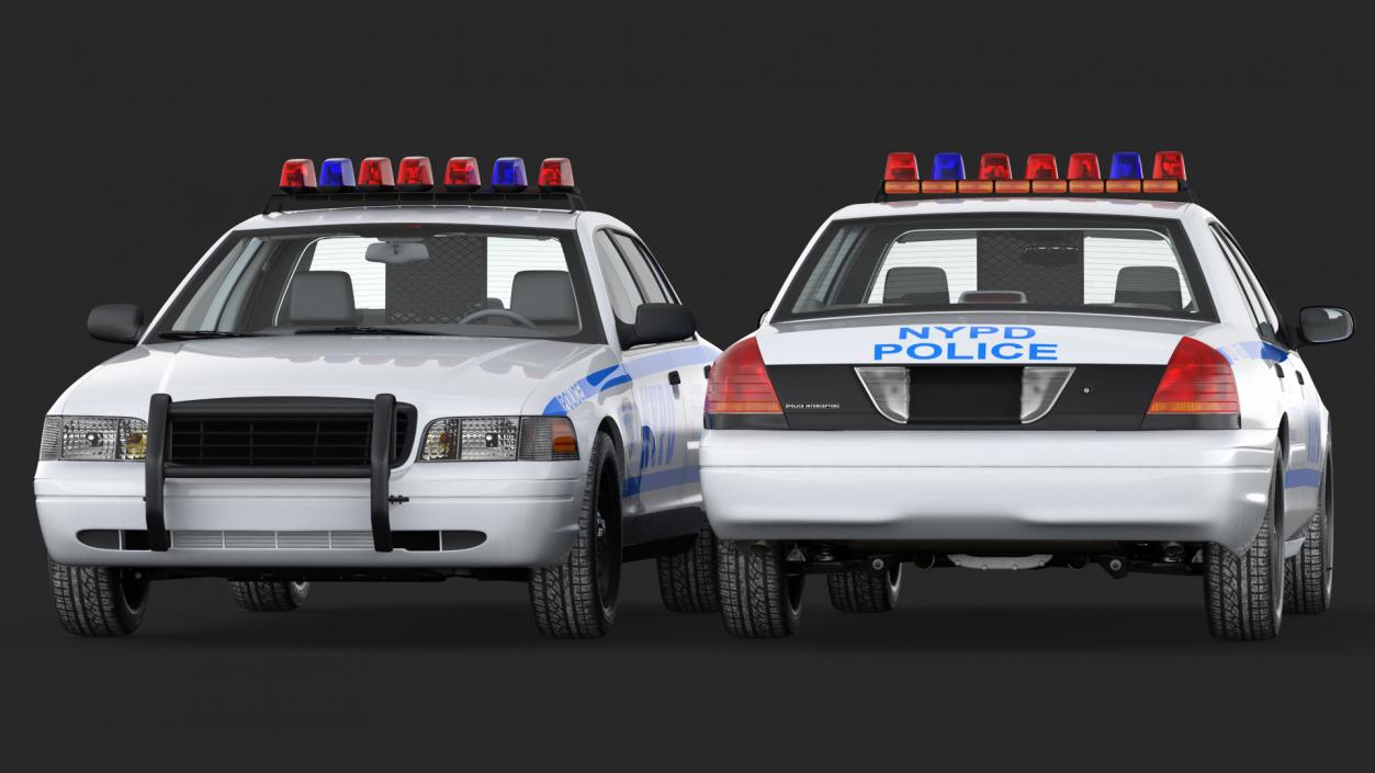 Generic Police Car NYPD Rigged 2 3D