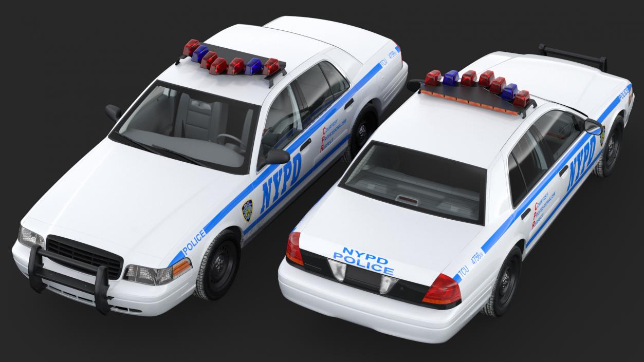 Generic Police Car NYPD Rigged 2 3D