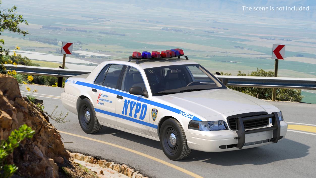 Generic Police Car NYPD Rigged 2 3D