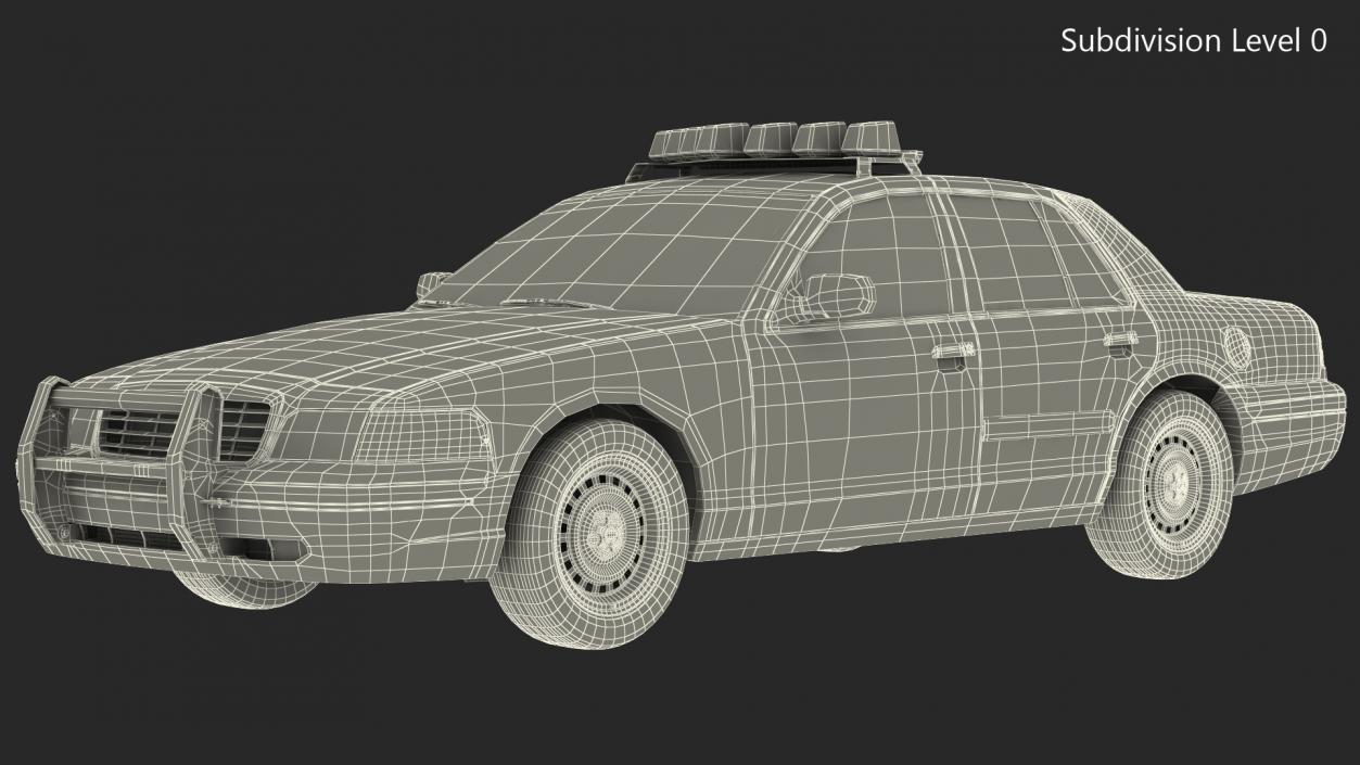 Generic Police Car NYPD Rigged 2 3D