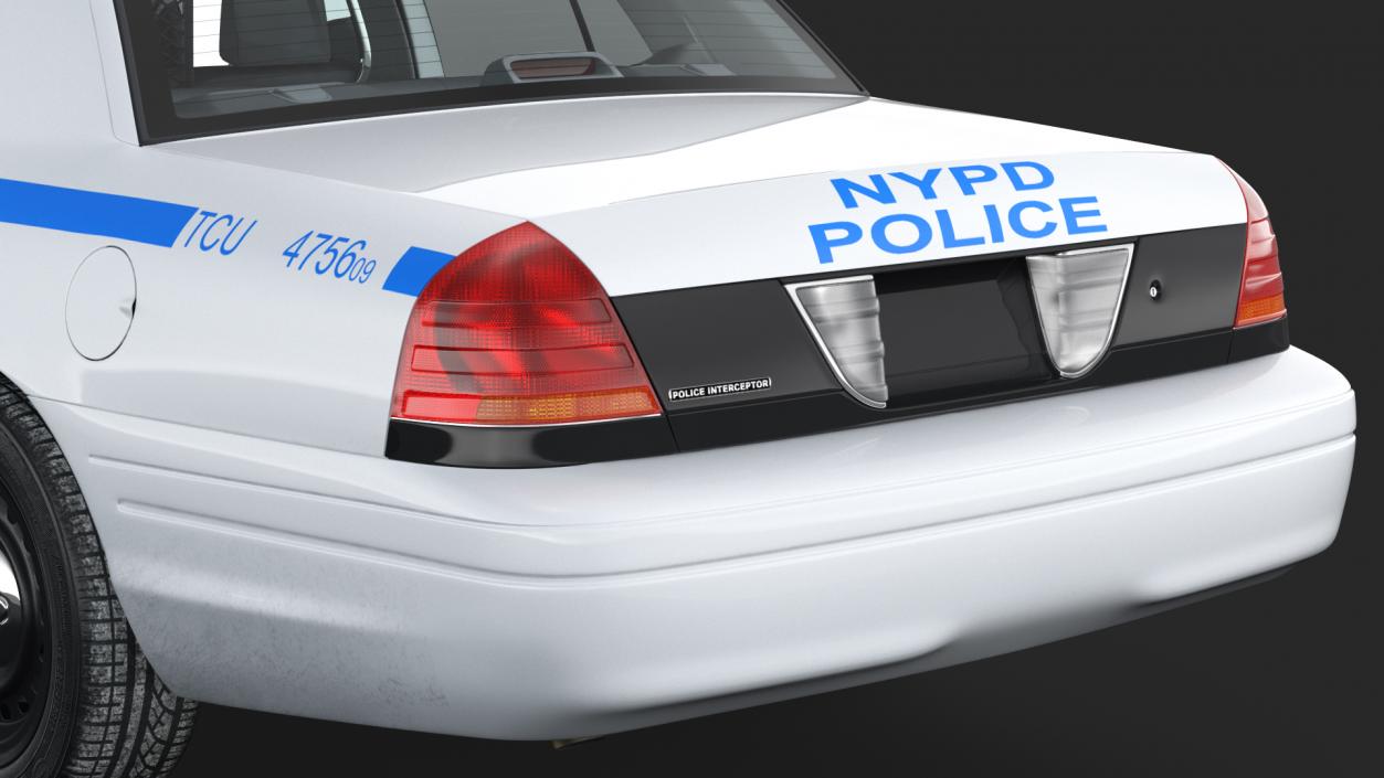 Generic Police Car NYPD Rigged 2 3D