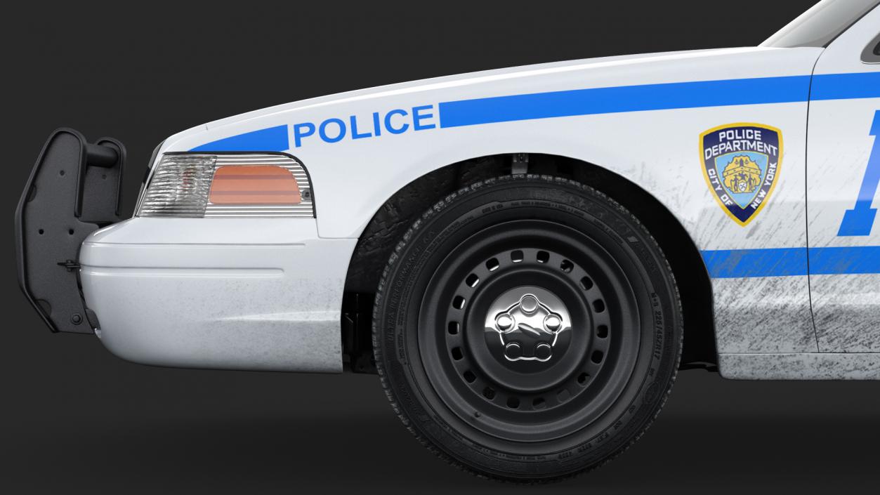 Generic Police Car NYPD Rigged 2 3D