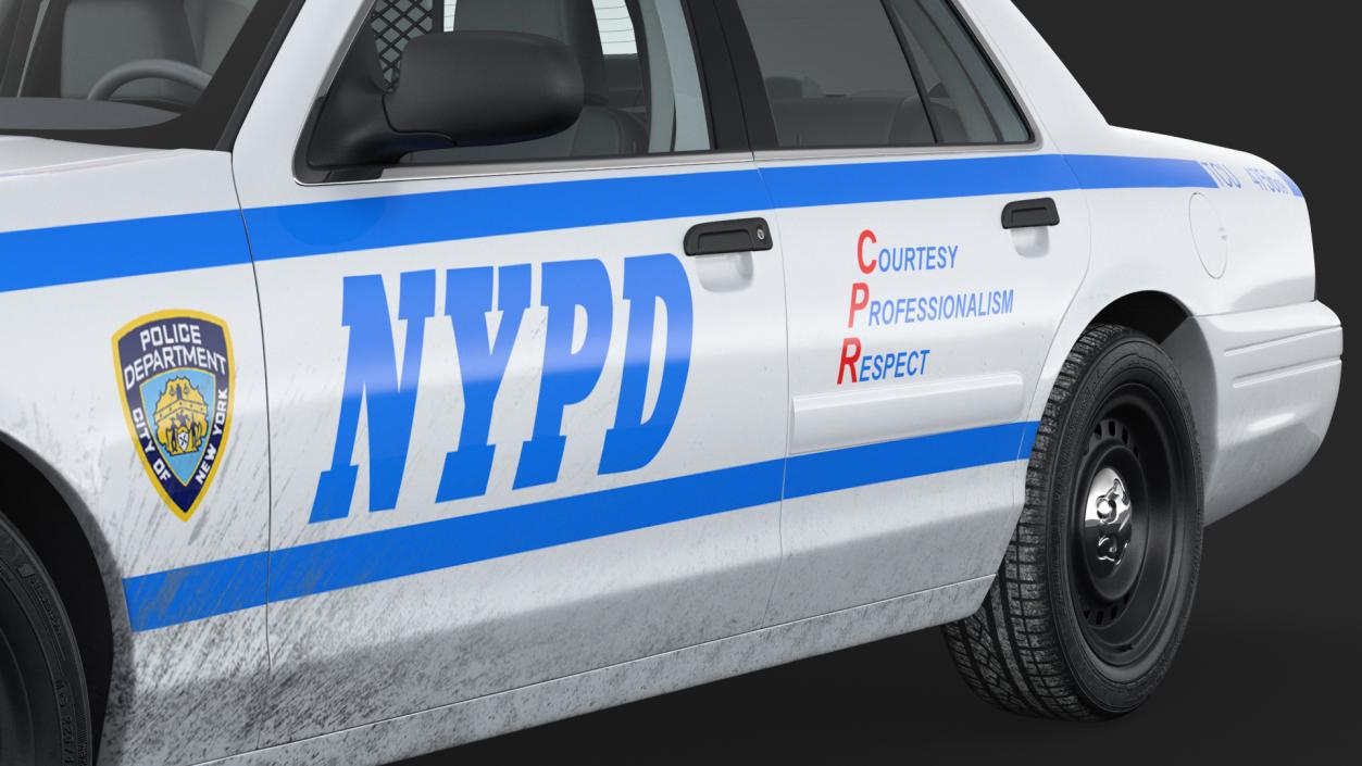 Generic Police Car NYPD Rigged 2 3D