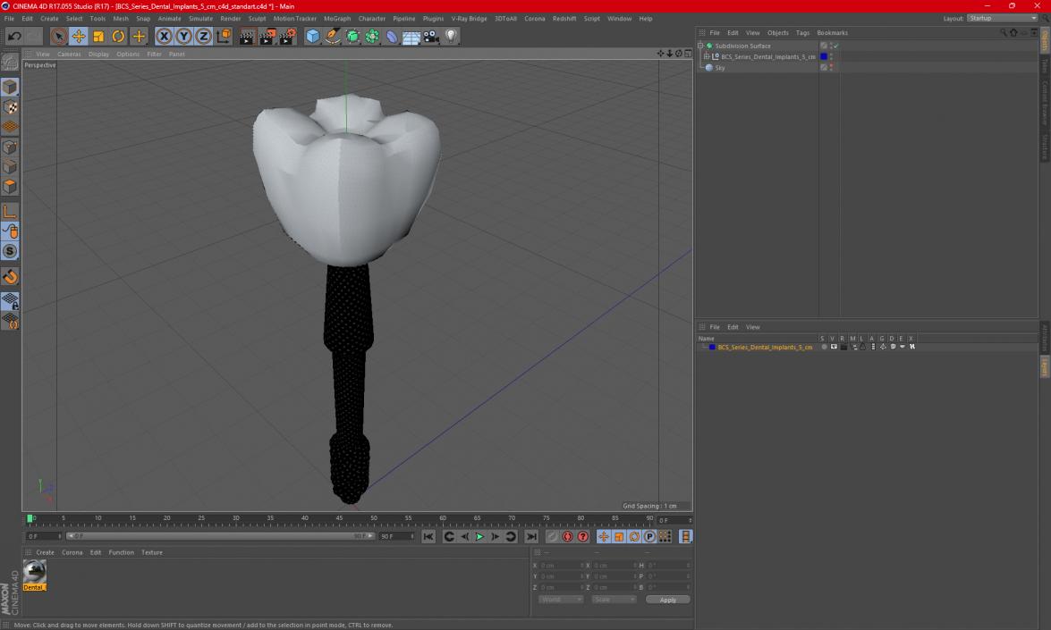 3D BCS Series Dental Implants 5 cm