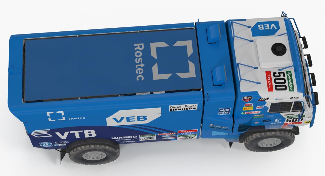 KAMAZ Dakar Racing Truck 4326 VK Rigged 3D model