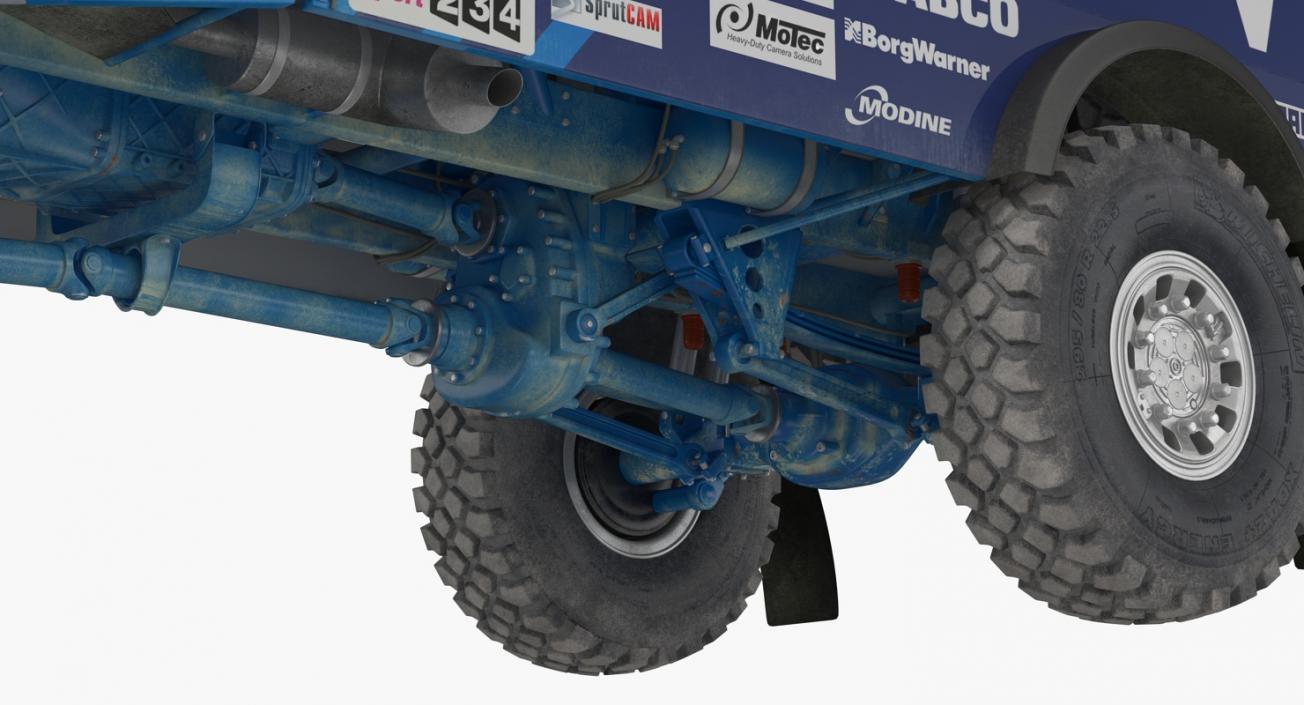 KAMAZ Dakar Racing Truck 4326 VK Rigged 3D model