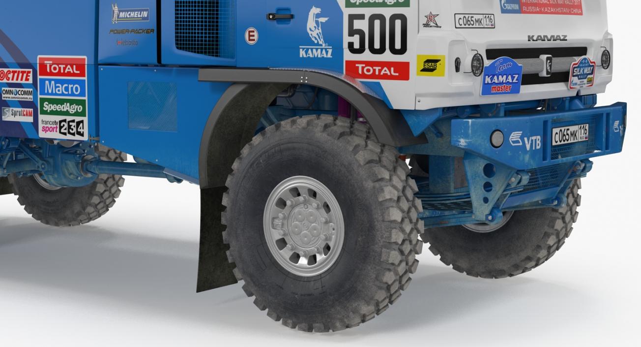 KAMAZ Dakar Racing Truck 4326 VK Rigged 3D model