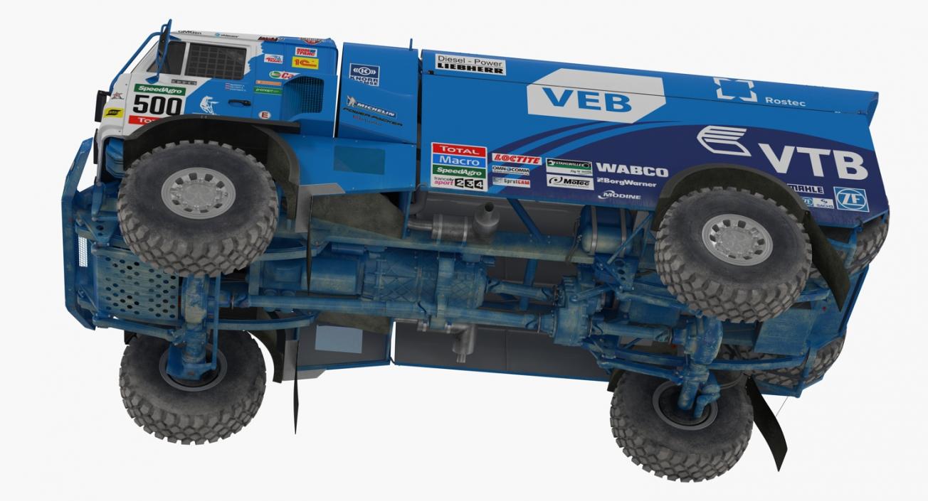 KAMAZ Dakar Racing Truck 4326 VK Rigged 3D model