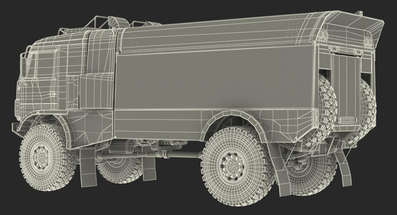 KAMAZ Dakar Racing Truck 4326 VK Rigged 3D model