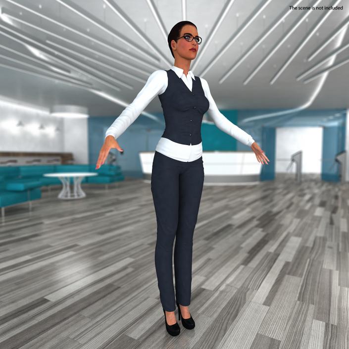 Business Style Woman Rigged 3D