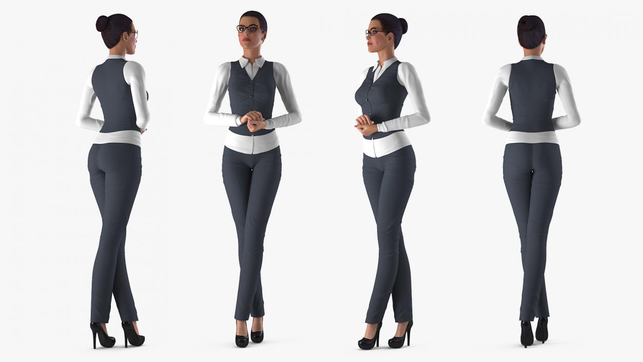 Business Style Woman Rigged 3D