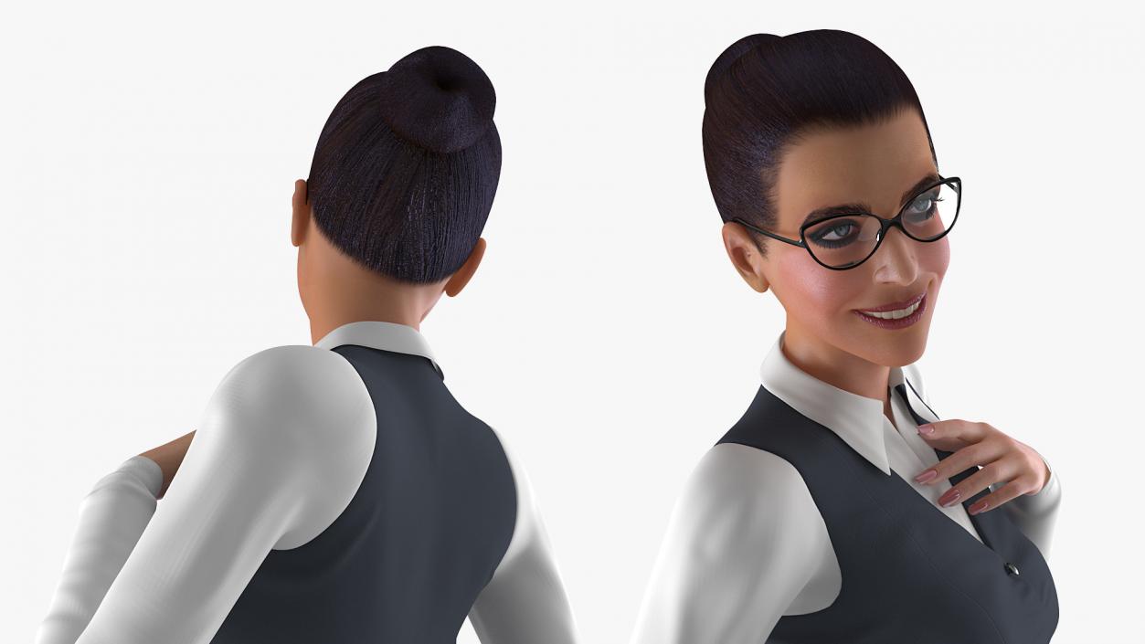 Business Style Woman Rigged 3D