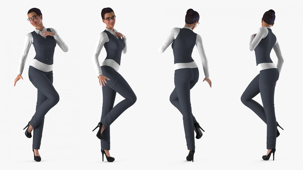 Business Style Woman Rigged 3D