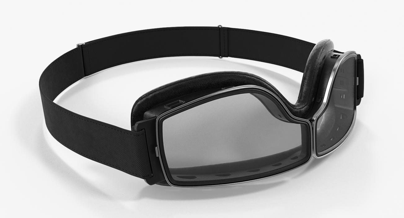 Black Pilot Goggles 3D model