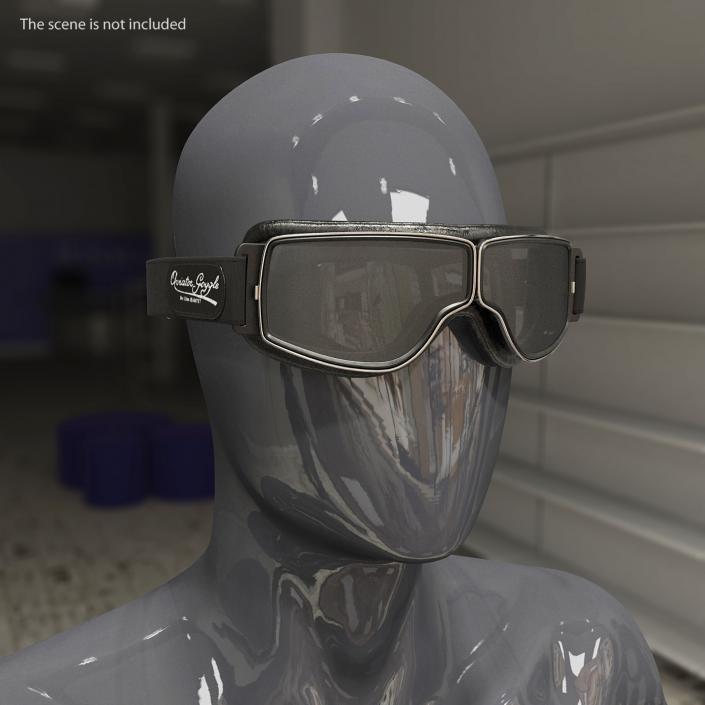 Black Pilot Goggles 3D model