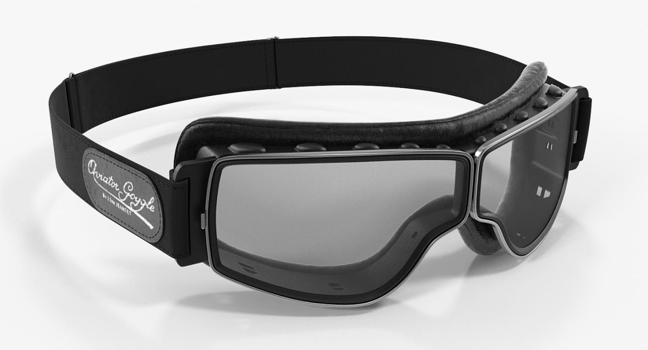 Black Pilot Goggles 3D model