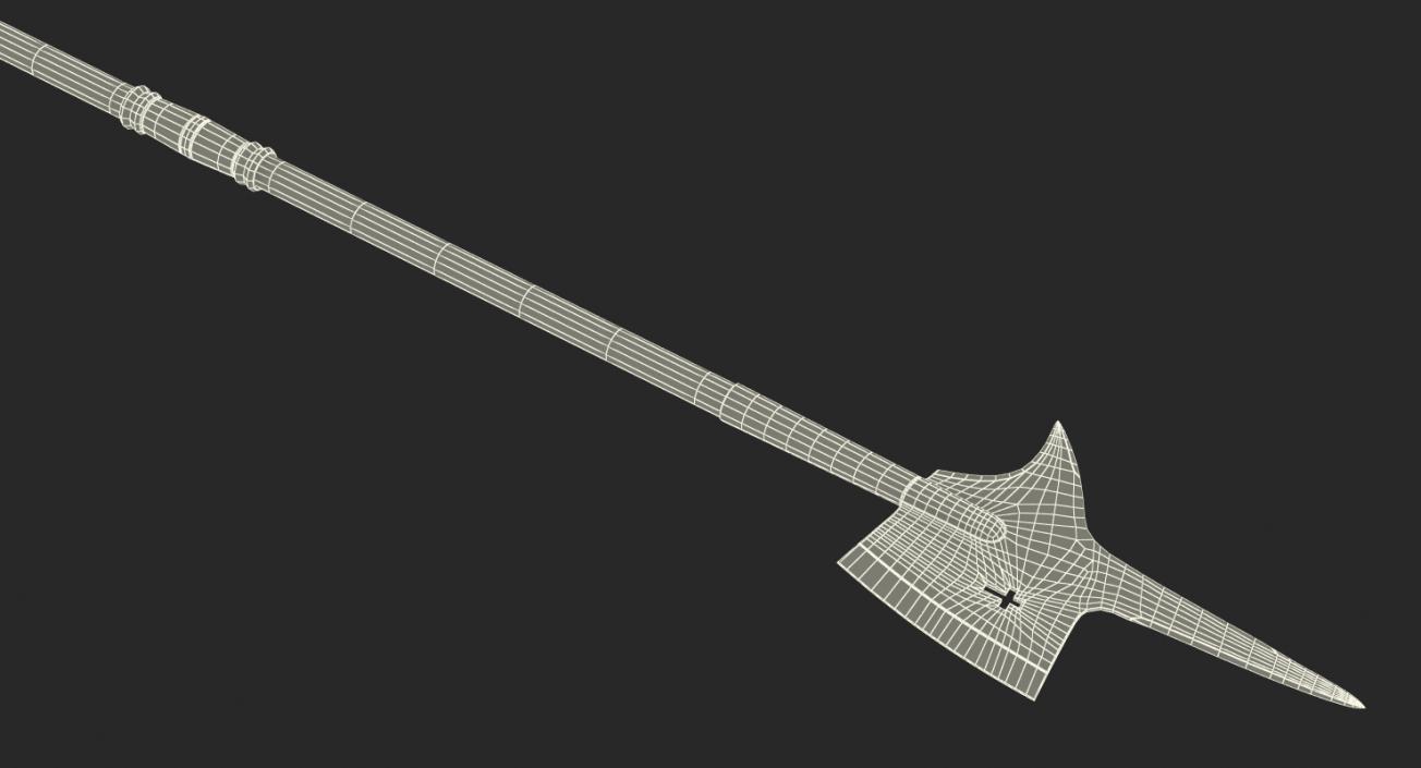 Halberd Pole Weapon 3D model