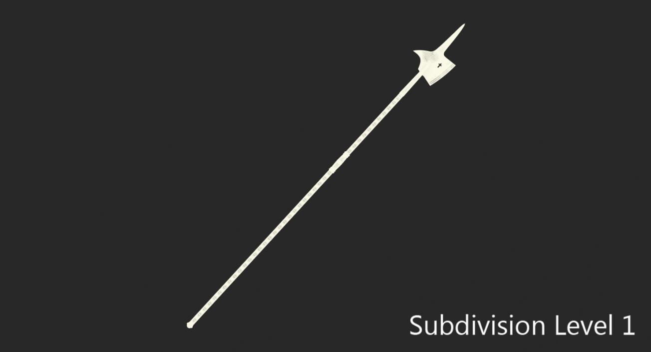 Halberd Pole Weapon 3D model