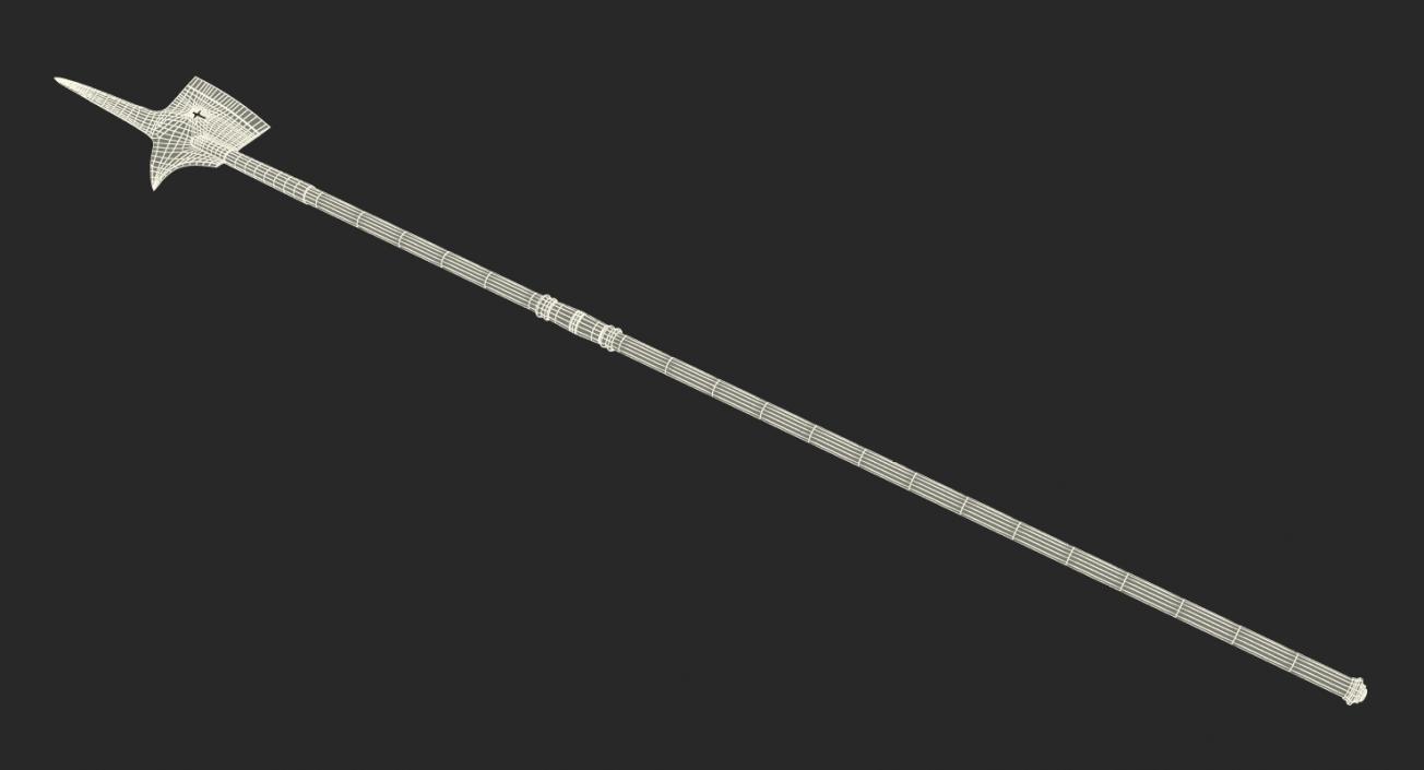 Halberd Pole Weapon 3D model