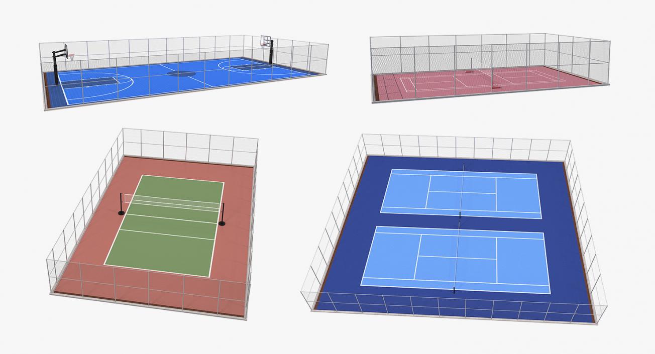 3D model Outdoor Courts 3D Models Collection