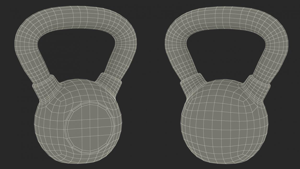 3D model Vinyl Coated Metal Kettle Bell 20kg