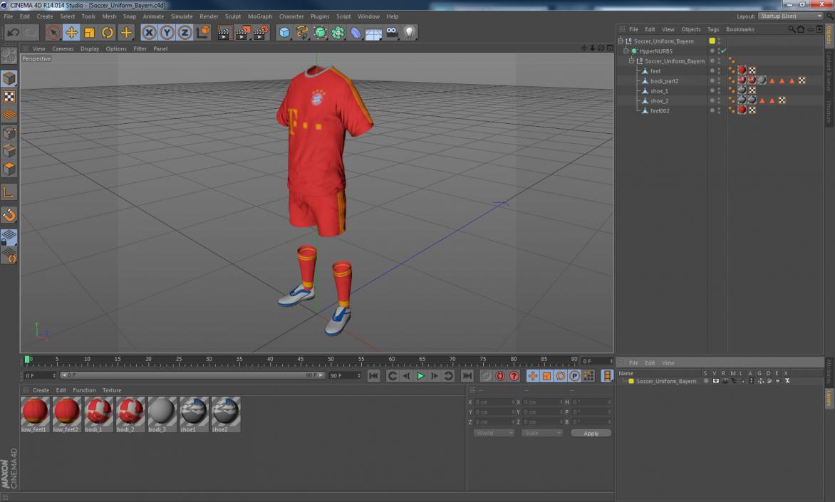 3D Soccer Uniform Bayern