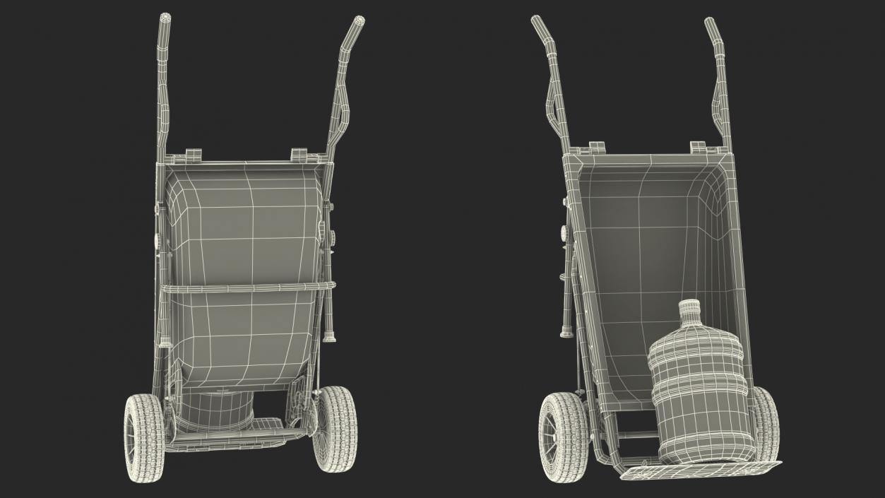 3D model WORX Aerocart Cart with 5 Gallon Water Bottle