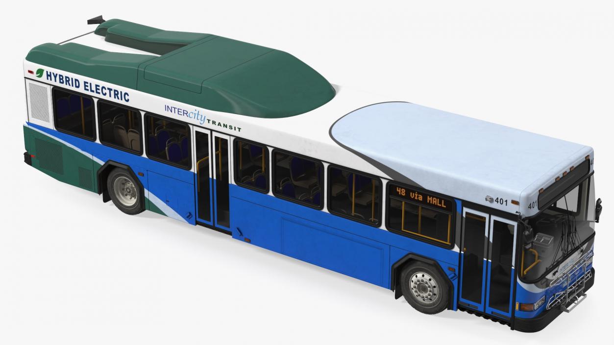 3D Gillig Advantage Hybrid Bus Intercity Transit Simple Interior