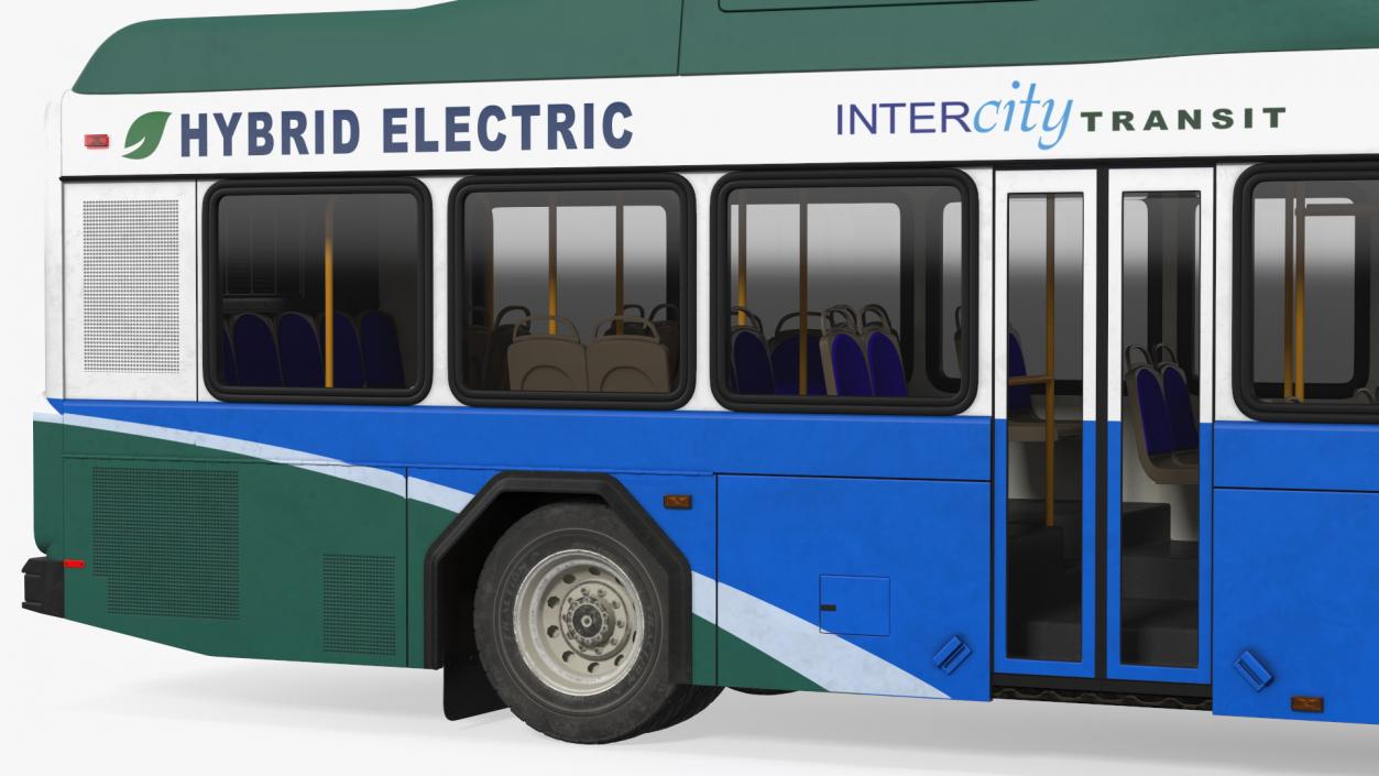 3D Gillig Advantage Hybrid Bus Intercity Transit Simple Interior