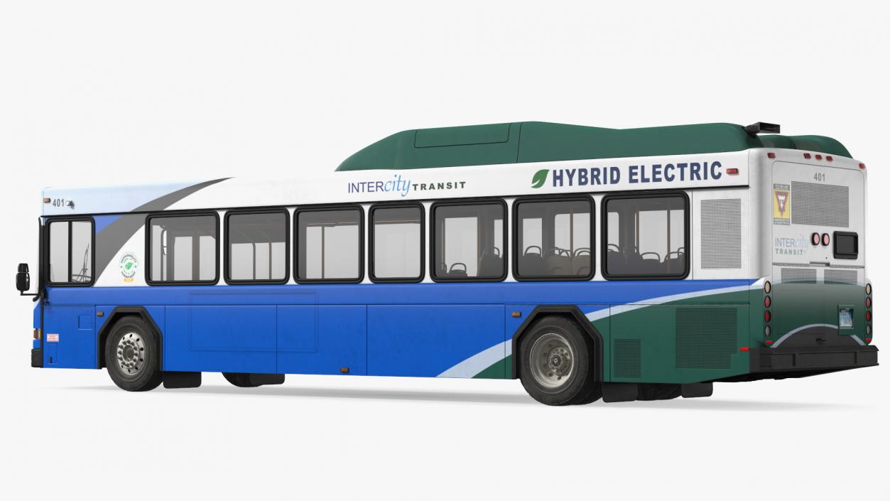 3D Gillig Advantage Hybrid Bus Intercity Transit Simple Interior