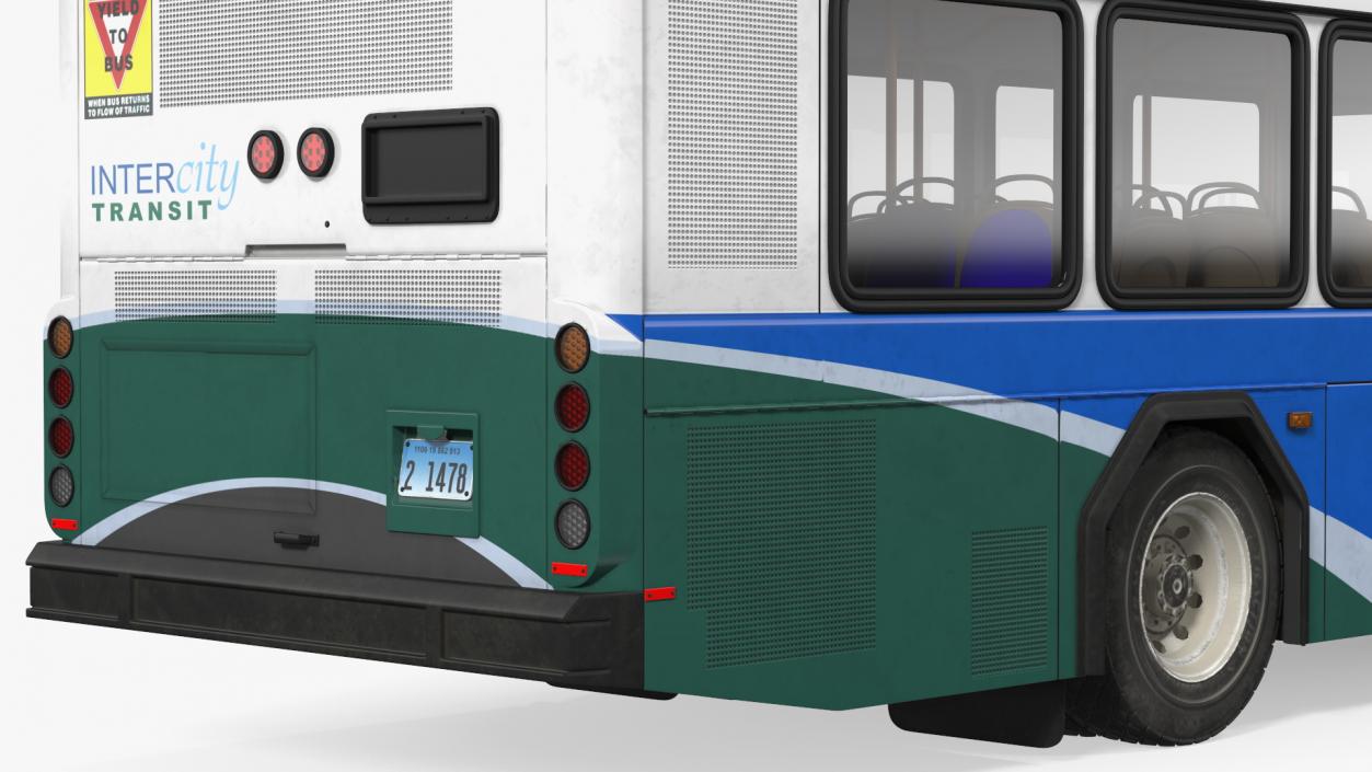 3D Gillig Advantage Hybrid Bus Intercity Transit Simple Interior