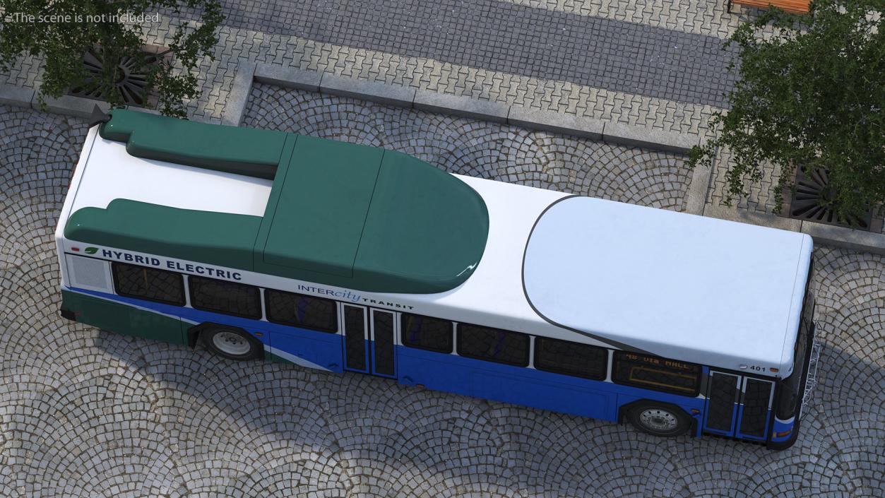 3D Gillig Advantage Hybrid Bus Intercity Transit Simple Interior