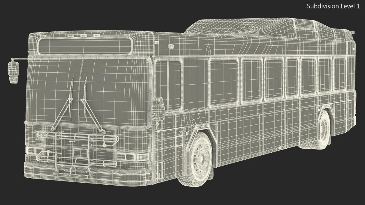 3D Gillig Advantage Hybrid Bus Intercity Transit Simple Interior