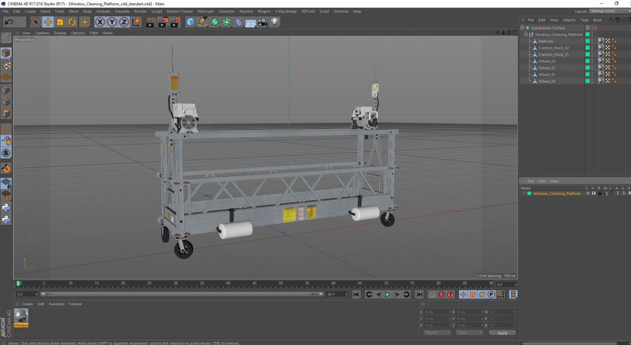 Window Cleaning Platform 3D model