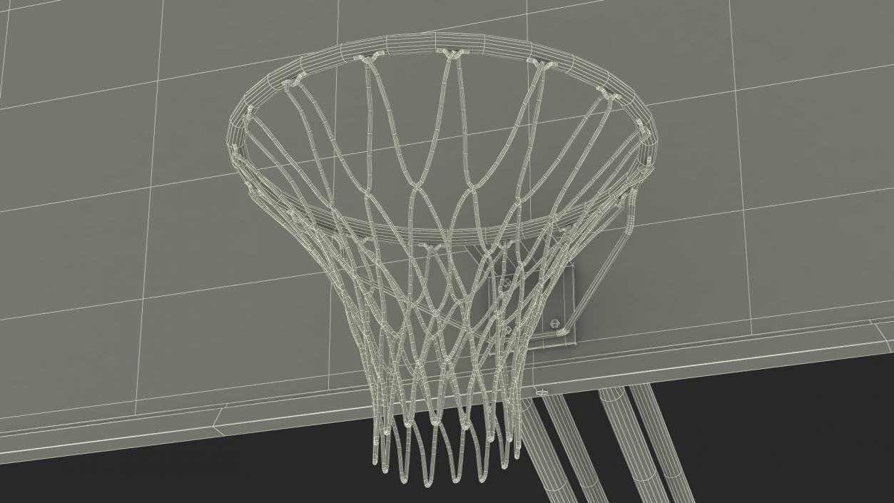 3D Portable Basketball Hoop Stand with Adjustable Height model