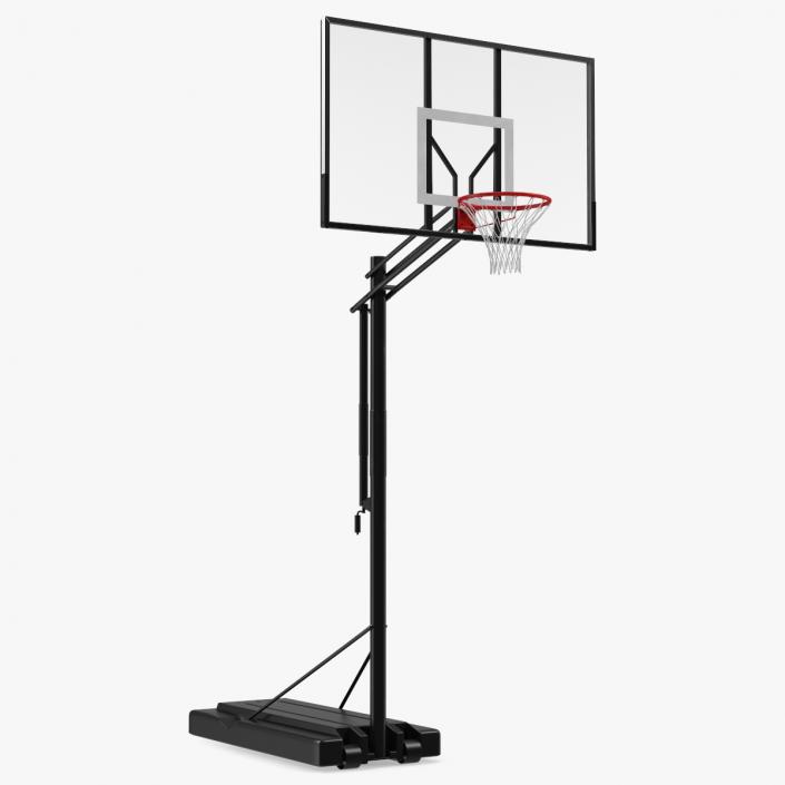 3D Portable Basketball Hoop Stand with Adjustable Height model