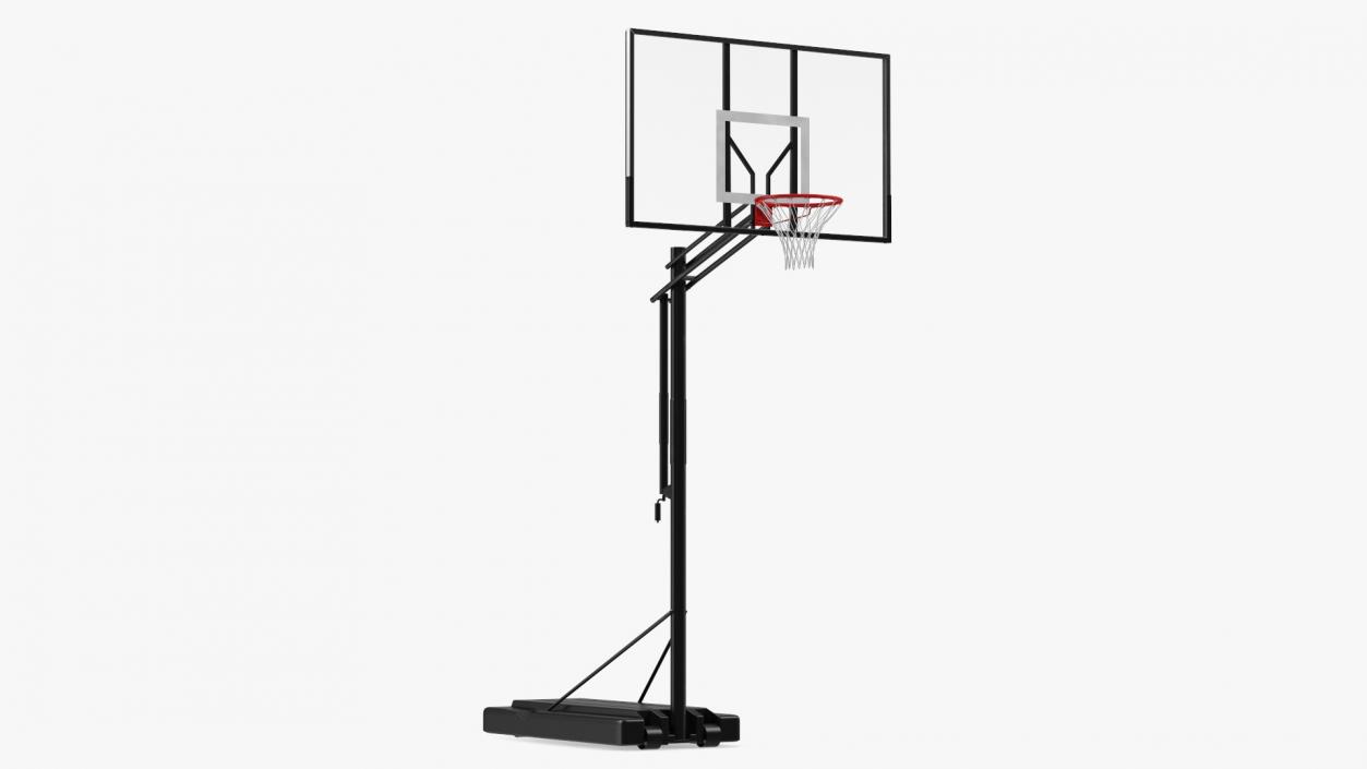 3D Portable Basketball Hoop Stand with Adjustable Height model