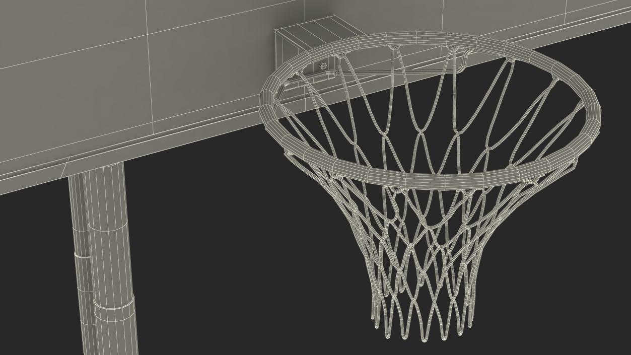 3D Portable Basketball Hoop Stand with Adjustable Height model