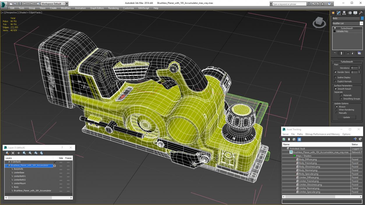 Brushless Planer with 18V Accumulator 3D