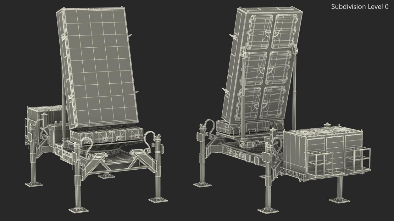 3D model ELTA ELM 2084 Multi Mission Radar Rigged