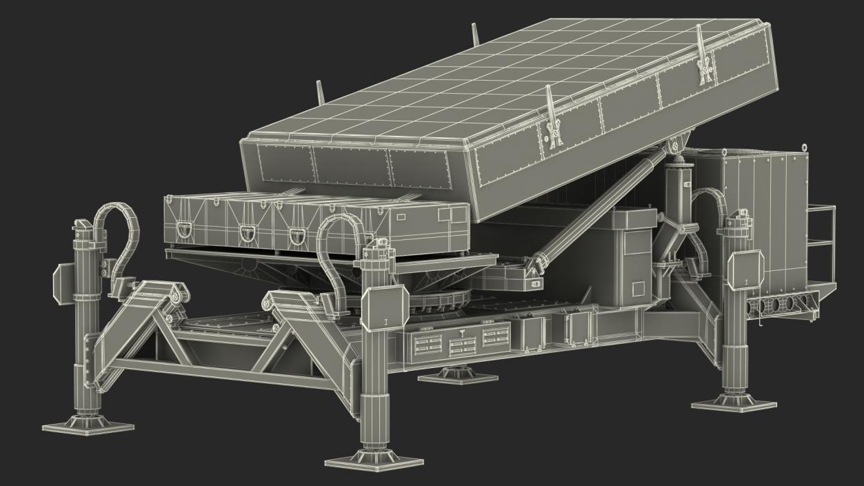 3D model ELTA ELM 2084 Multi Mission Radar Rigged