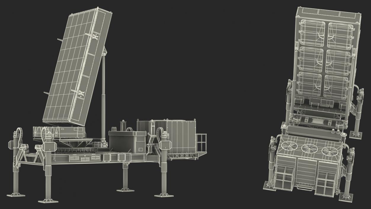 3D model ELTA ELM 2084 Multi Mission Radar Rigged