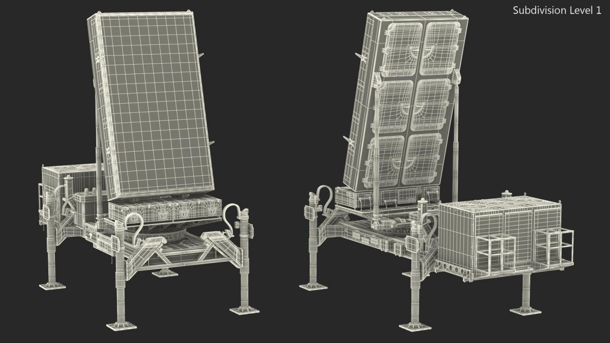 3D model ELTA ELM 2084 Multi Mission Radar Rigged