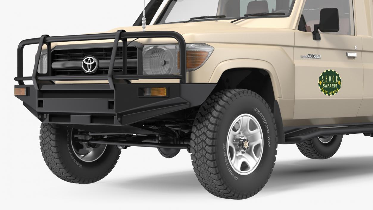 3D model Toyota Land Cruiser Safari Beige Clean Rigged