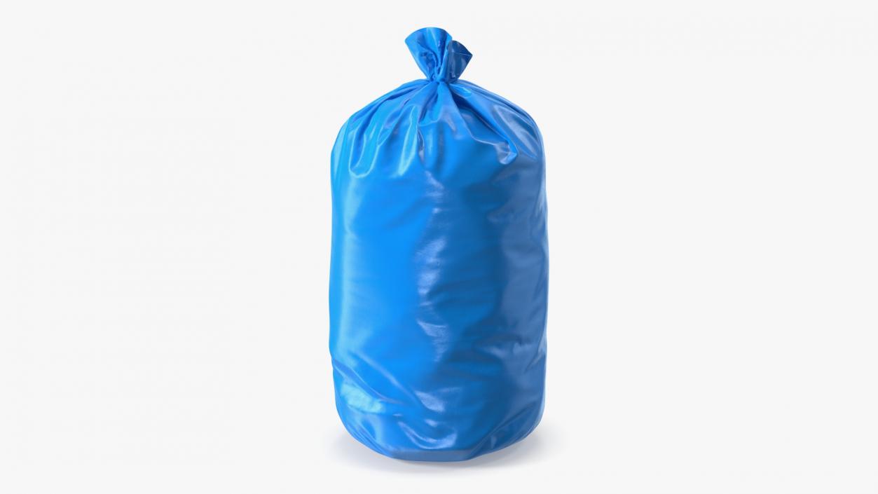 3D model Tied Closed Big Blue Trash Bag